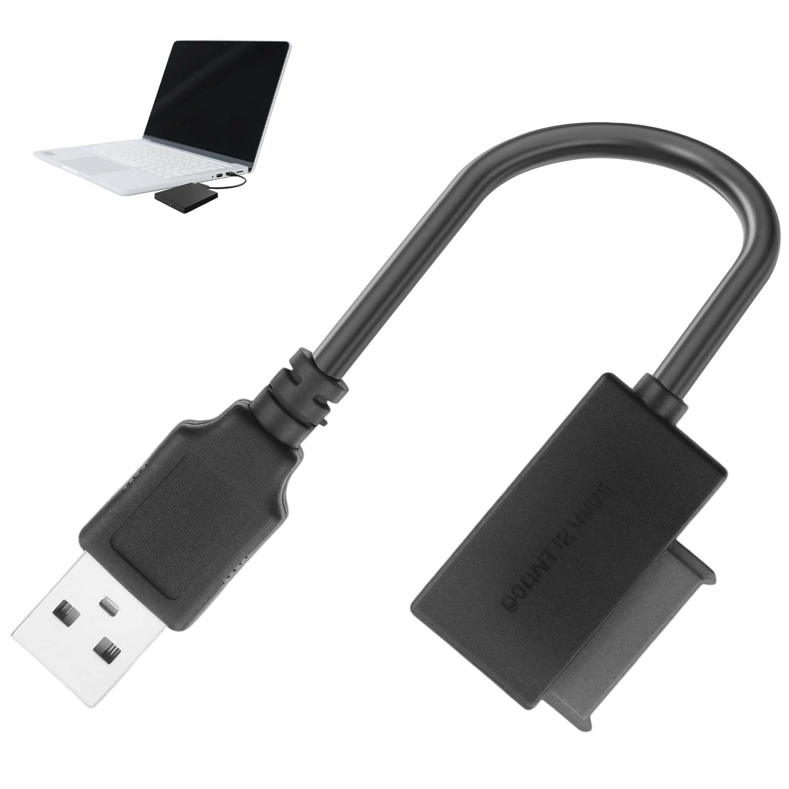 AYHYHLJZJ SATA-Kabel, USB auf SATA 7+6 13-poliger Adapter für CD/DVD-ROM Laufwerk, Laptop, SSD und HDD, Plug & Play, keine externe Stromversorgung erforderlich, SATAS to USB