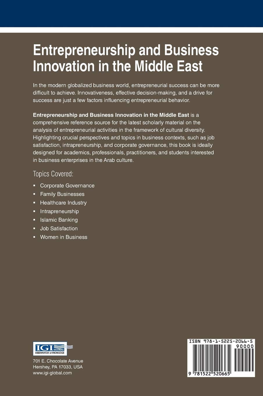 Entrepreneurship and Business Innovation in the Middle East (Advances in Business Strategy and Competitive Advantage)