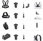 10 Pieces Action Camera Accessories Suitable for Insta360 X5/X4/X3/ Ace Pro, Chest Strap, Head Mount, Wrist Strap, Quick Clip Mount and Lens Cap Protector, Compatible with GoPro Hero, SJCAM