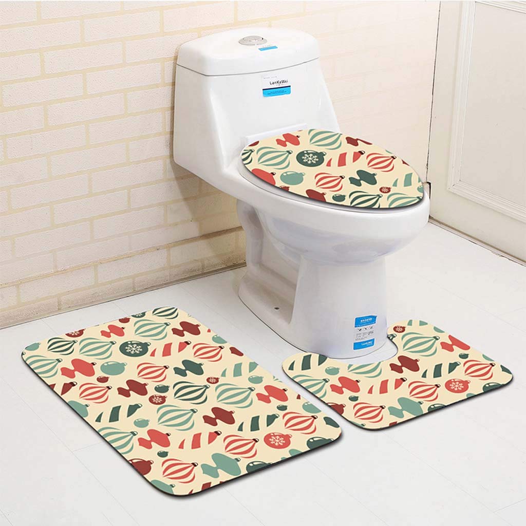 Tapis de bain en trois pièces et tapis de sol 3D pour réveiller votre routine matinale