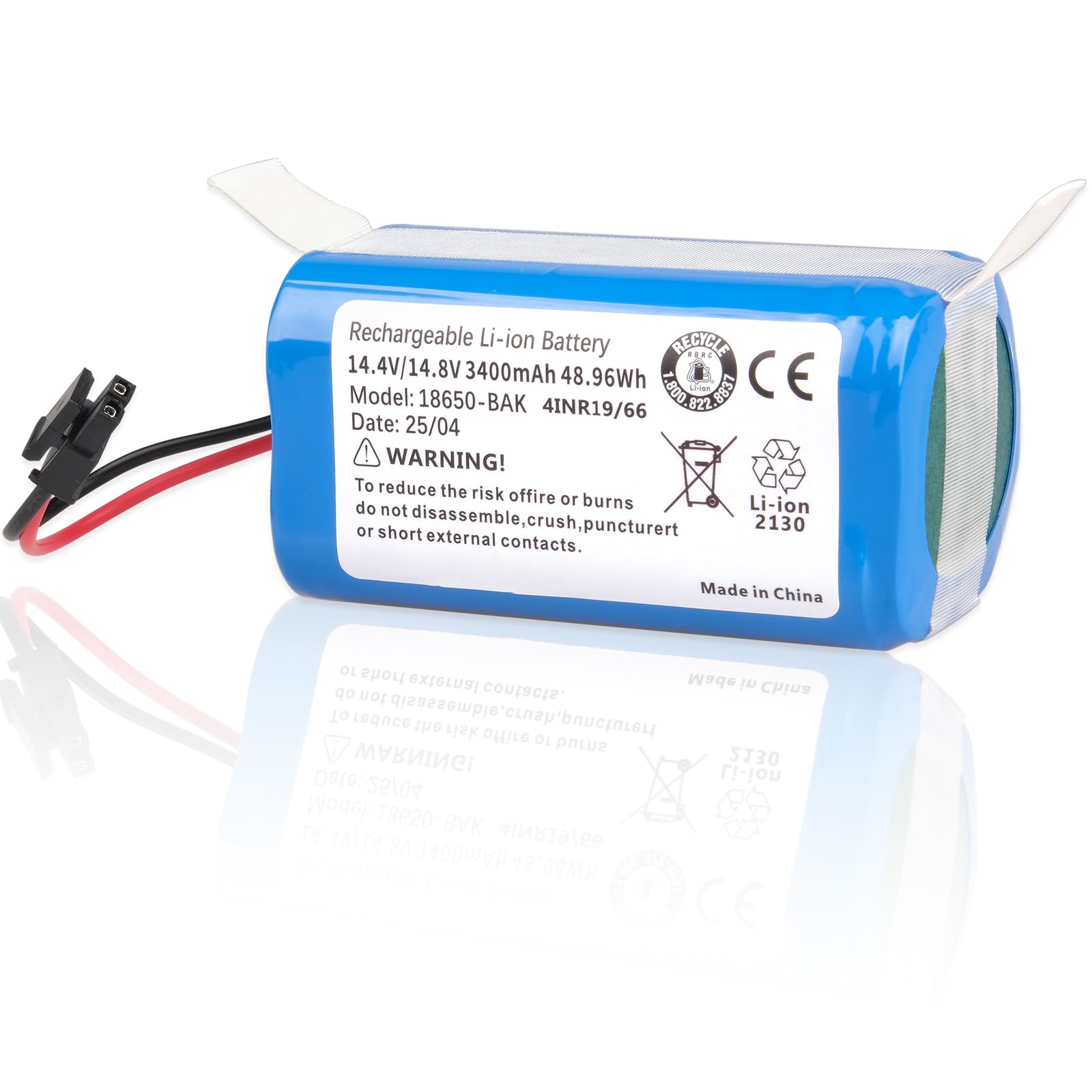 3400mAh Battery Compatible with Kyvol Cybovac L20 E20 E30 E31, Coredy R750 G800 G850, Bagotte BG800 BG850, Eufy RoboVac LR20 L35 LR30, Polaris Imou, CMICR18650F9M-4S1P, T2996011