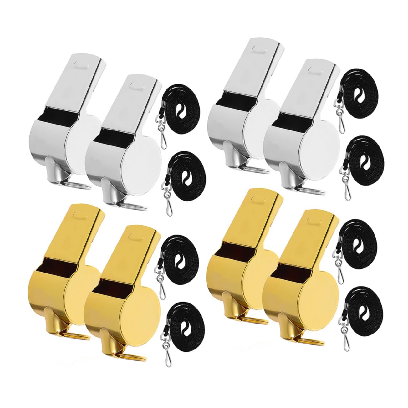 Mipcase 1set Fischio Dell'arbitro Deterrente Porta Kit Fischietto A Mano Rampicante Camping Decorazione da Appendere in Metallo Arbitro Fischietto in Metallo Acciaio Inossidabile