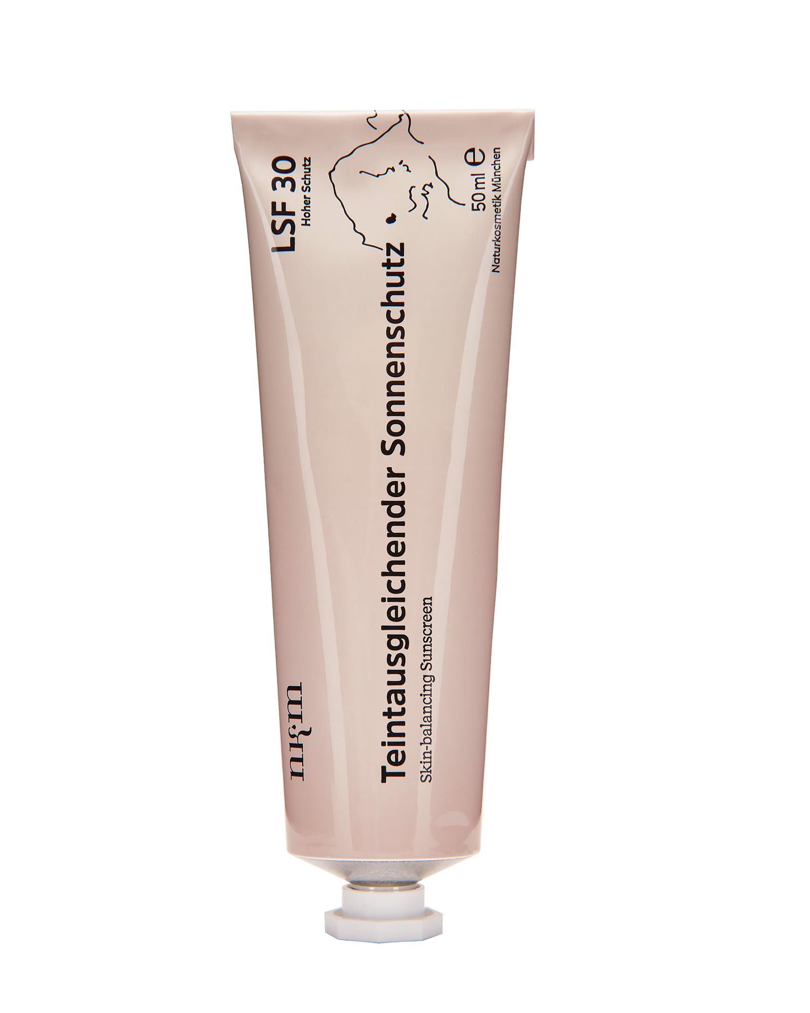 nkm Naturkosmetik München Protection solaire équilibrante du teint, 50 ml, crème solaire avec SPF30, protection UV minérale, protectrice et nourrissante, végétalienne, pour tous les types de peau