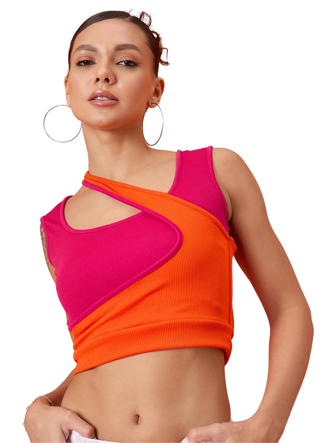 uptownie lite Stretchable Sleeveless Dual-Ribbed Top-picture-26
