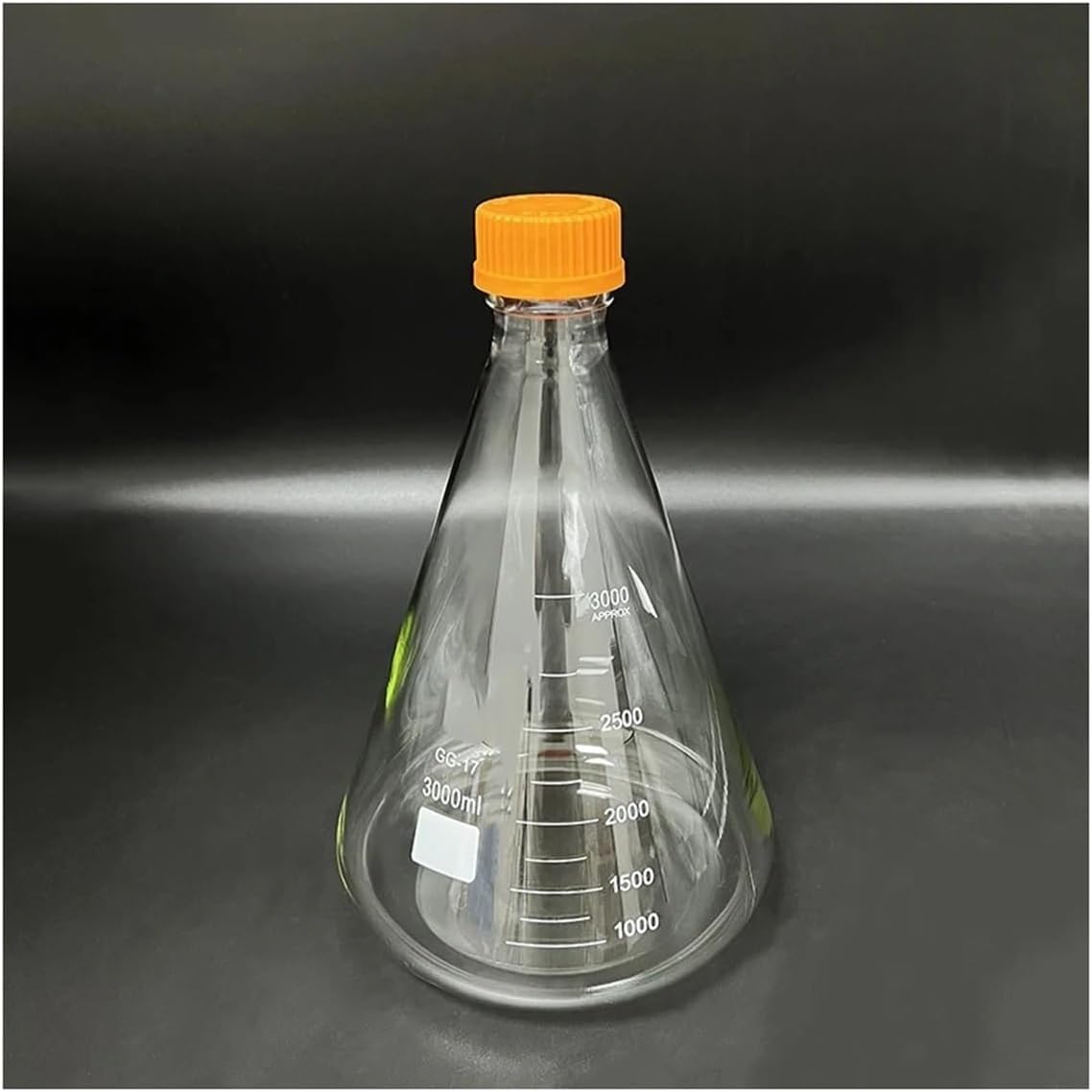 Glassware Labware Triangle Reagent Bottle with Yellow Screw Cover Borosilicate Glass 250mL-5000mL(3000mL)