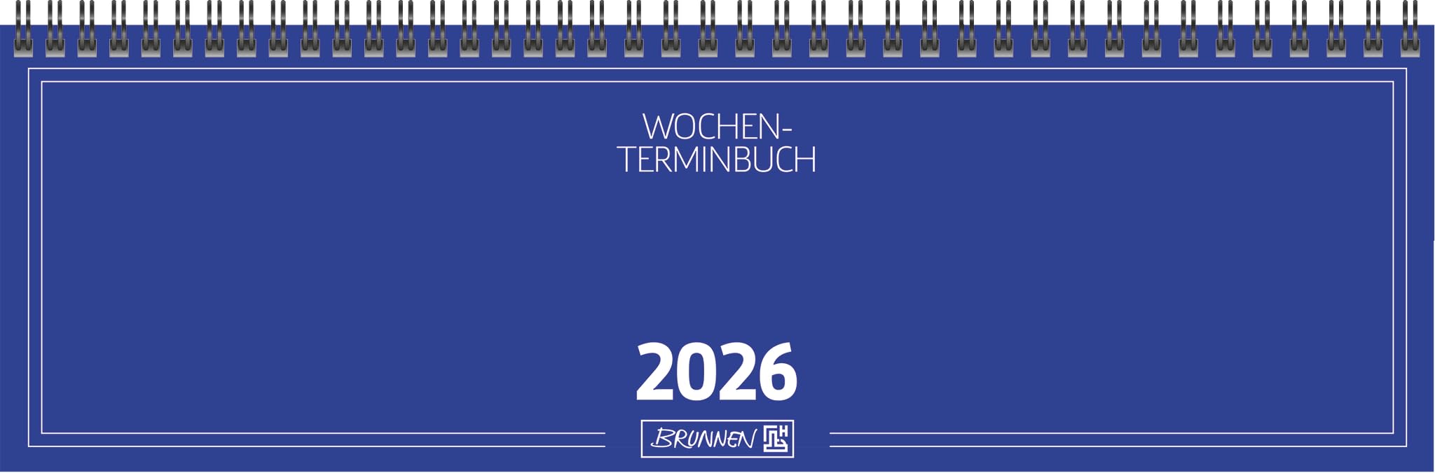 BRUNNEN Querterminbuch Mod. 774 '26 | 326×102 mm, Karton, blau