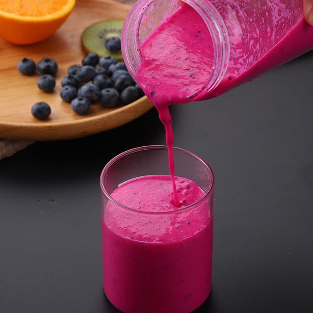 Mini Mezclador De Smoothies Portátil Fabricante De Batidos Blender Con 6 Cuchillas De Acero Inoxidable 18000 Rpm Con Botellas De Tritan Sin BPA De 300 Ml Para Batidos Leche, Hielo, Frutas Y Verduras (