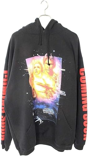 ヴェトモン Vetements Star Wars ss スターウォーズムービーポスター2フーディパーカー M ブラック メンズ 服 ファッション小物