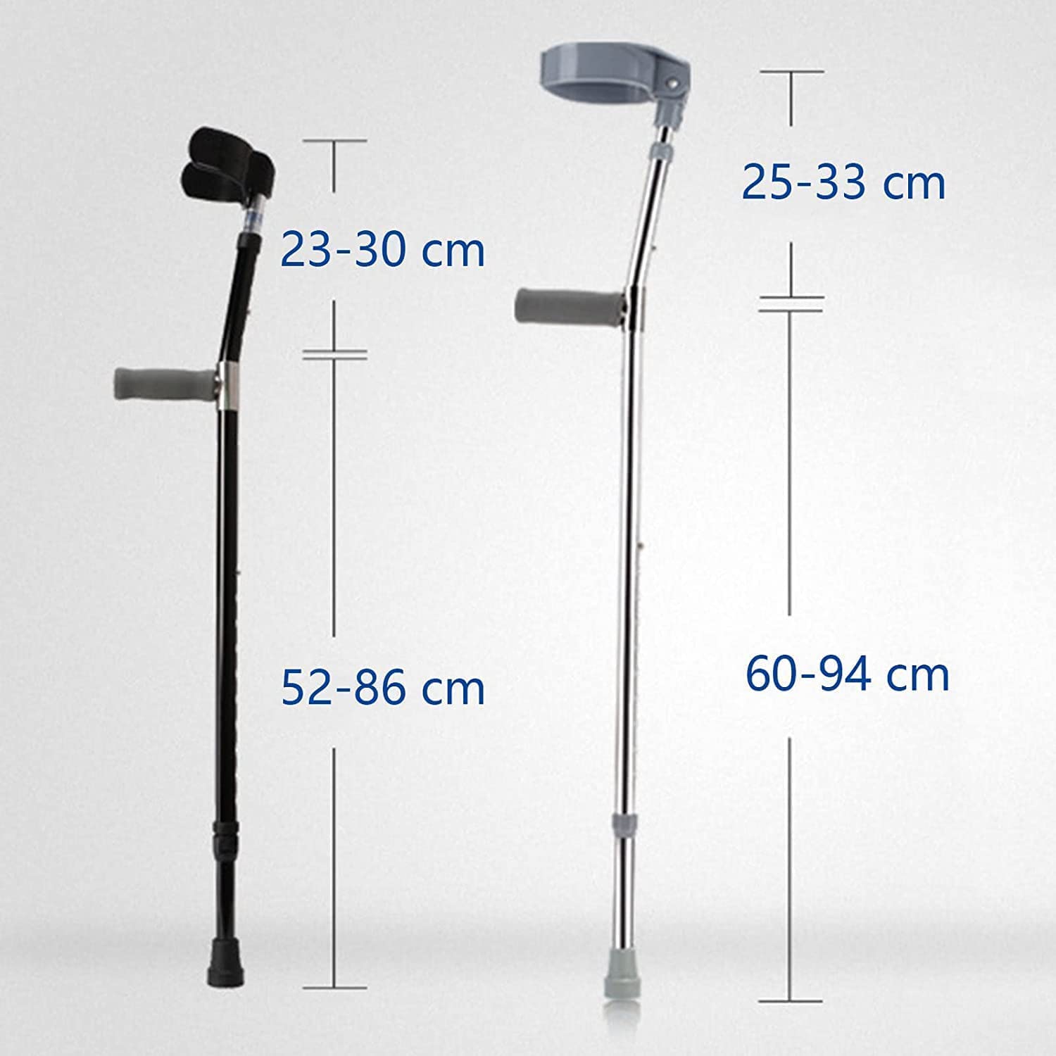 PAASHE Muletas Antebrazo telescópico Bastón para Caminar Rehabilitación médica Axila Altura Bastón Ajustable Puño Cerrado Bastones para Caminar
