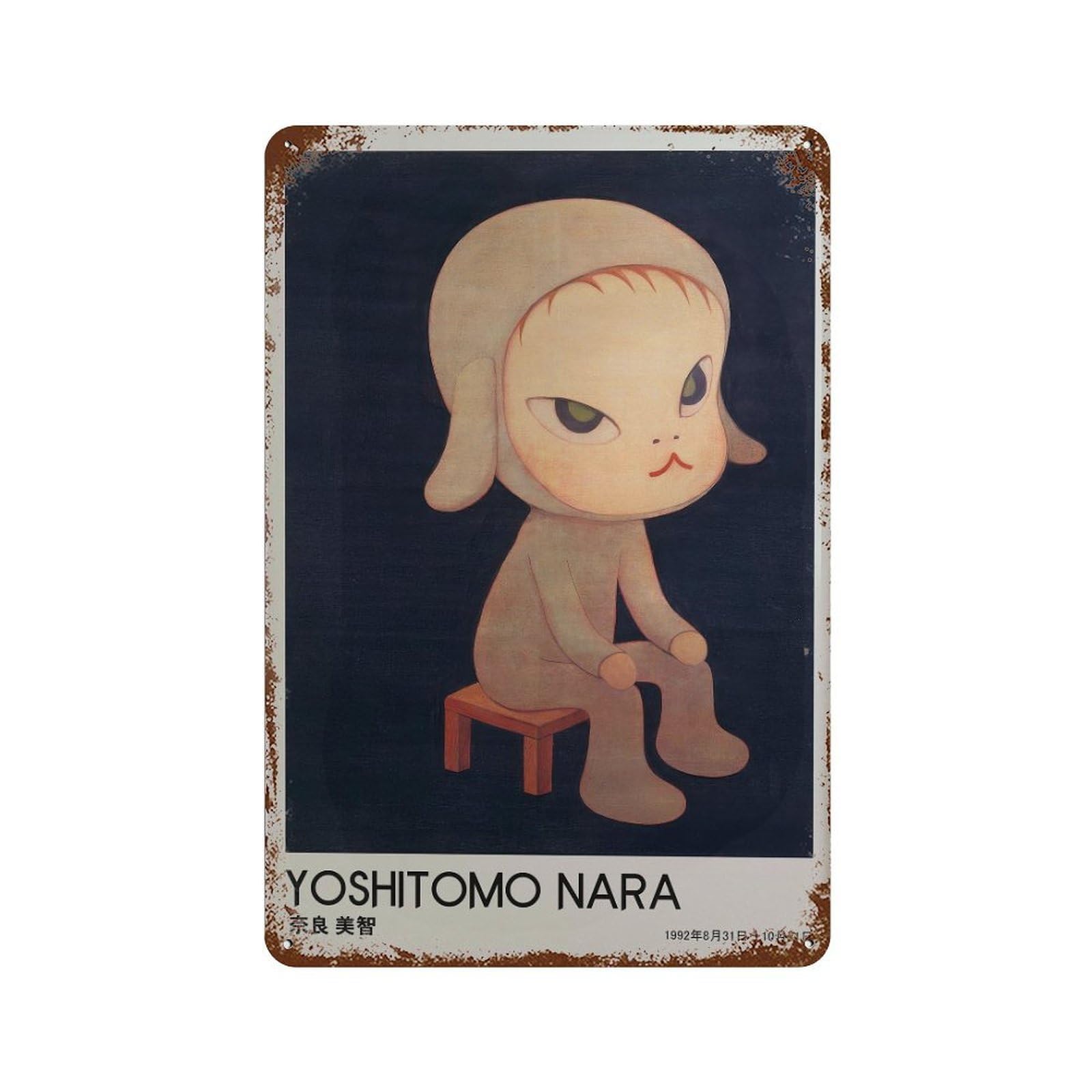 xiaoxiaoshen Yoshitomo Nara Character. Contemporary Pop Modern Figurative Wall Decor Art Metal Tin Poster Modern Home Decor Art Home Bar Shop Decorations Vintage Sign 30x20cm