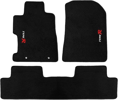 Alfombrillas compatibles con Civic Sedan 2006-2011, 4 puertas, Coupé de 2 puertas, ajuste de fábrica, alfombra delantera y trasera, nailon negro,