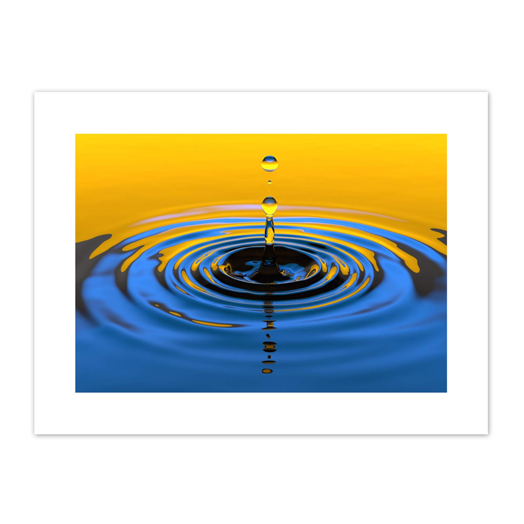 Water Drop Splash Ripple Canvas Wall Art Print