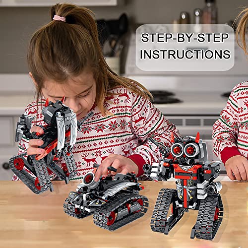 Raywer Rc Robot Stem Projects (419 Pcs ) For Kids Ages 6-12, Remote App Controlled Robot, Coding Gear Robot/ Tank/ Rc Car Building Toys Birthday Gifts For Teens Boys Girls #TOP5