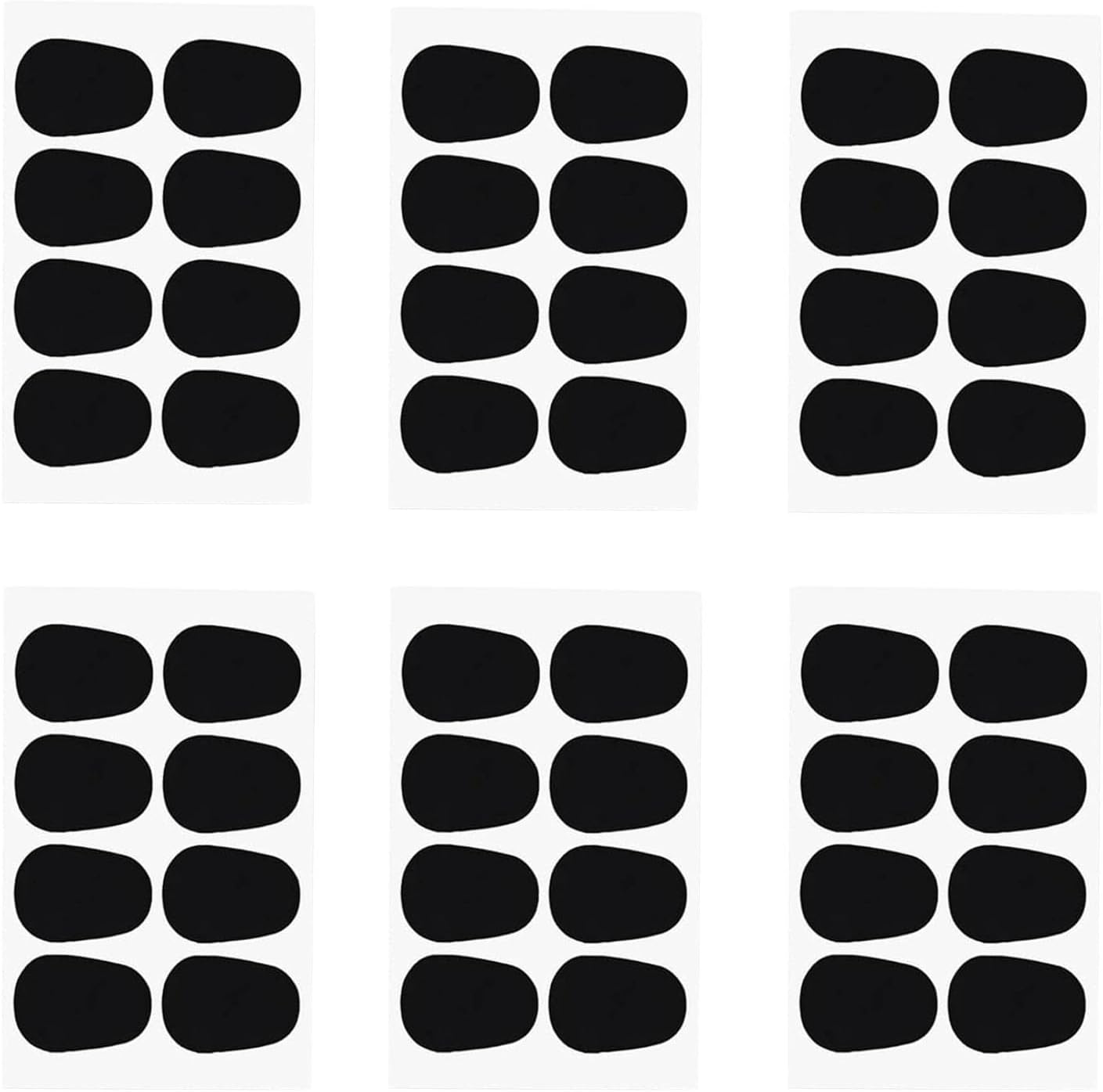 48 Pcs 0.8mm Thick Saxophone and Clarinet Mouthpiece Cushions Patch Pads (Black)