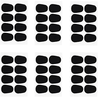 48 Pcs 0.8mm Thick Saxophone and Clarinet Mouthpiece Cushions Patch Pads (Black)
