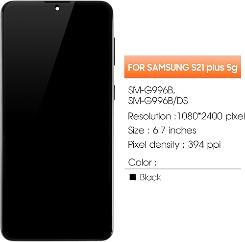 Miniatura 2 de Reemplazo de pantalla para Samsung Galaxy S21 Plus AMOLED LCD con marco para Samsung S21+ Reemplazo de pantalla SM-G996B SM-G996U Pantalla LCD