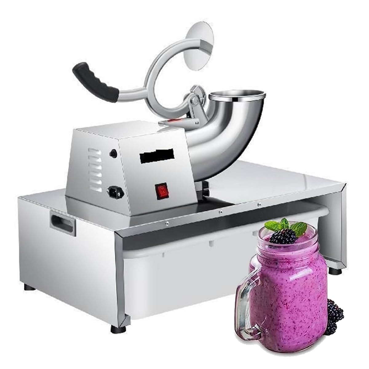 Machine à glace pilée électrique pour finir les blocs de glace durs et mal coupés
