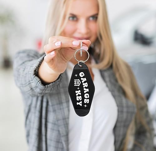 Miniatura 4 de Garage Key Tag, Retro Motel Style Garage Keychain Keyring, Gift Key Lable for Man Woman Family