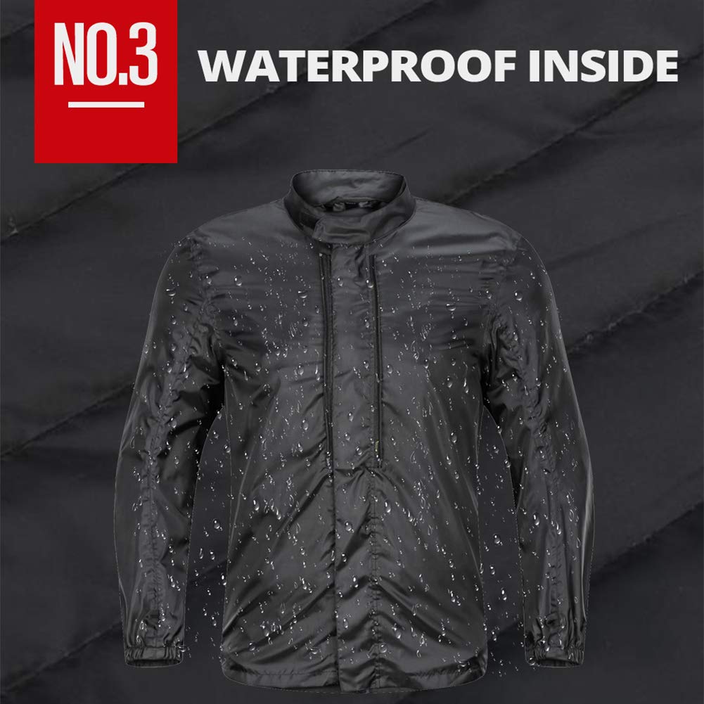 GJXJY Chaqueta de Moto Impermeable y Transpirable Protectores de EVA Extraíbles Forro Térmico Extraíble para Hombre de Toda Estaciòn