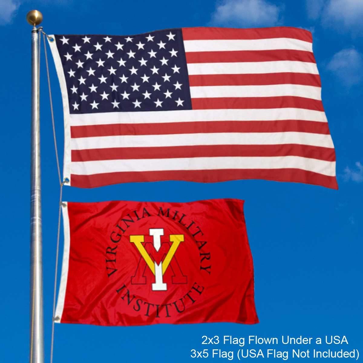 Virginia Military Keydets 2x3 Foot Flag - Image 2
