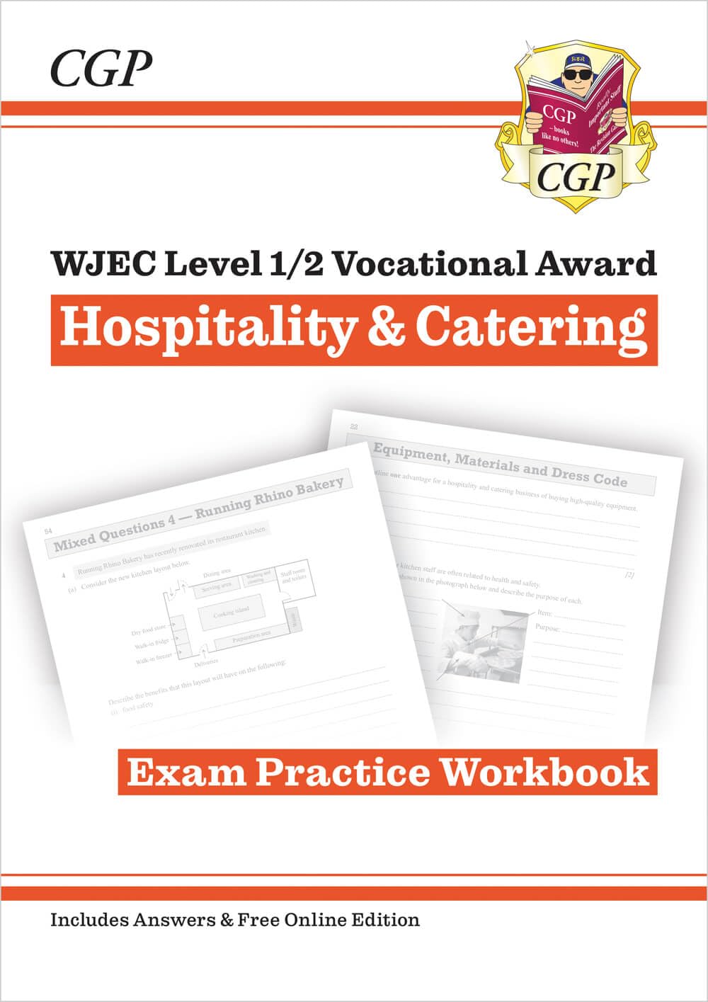 New WJEC Level 1/2 Vocational Award in Hospitality & Catering: Exam Practice Workbook (with Onl Ed): perfect for the 2025 and 2026 exams (CGP Level 1/2 Vocational Awards)