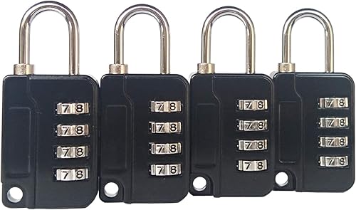 Miniatura 7 de ZPLIUST - Candado de combinación de 4 dígitos, la cerradura de cifrado seguro, para gimnasio al aire libre y escuela, caja de herramientas, valla,