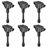 SYKRSS Set of 6 Ignition Coil UF617 Compatible with INFINITI Q70 Q70L QX50 QX70 Q40 Q50 Q60 EX37 FX37 FX50 G37 M37 M56 370Z 3.7L 5.0L 5.6L V6 V8 Replacement for 22448EY00A 22448-EY00A UF-617