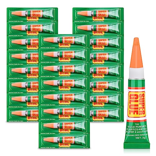 Lucomb LB-485255 24 X 3G Super Glue Clear, Strong Adhesive Superglue Crazy Fast Drying Cyanoacrylate Glue Tubes cover