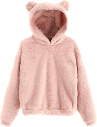 Womens Cute Fleece Sweatshirt Hoodie Lovely Animal Shape Jacket Long Sleeve Fuzzy Pullover Sweatshirts