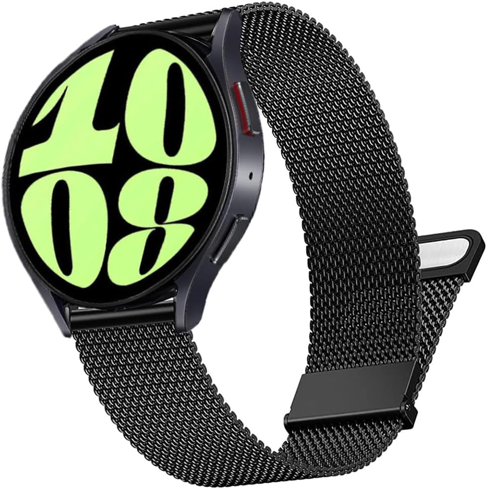 DEALELE Compatible with Samsung Galaxy Watch 7 / FE / 6/6 Classic / 5/5 Pro / 4/4 Classic / 3 41mm / Huawei GT3 / GT2 42mm, 20mm Stainless Steel Metal Mesh Replacement Strap for Women Men