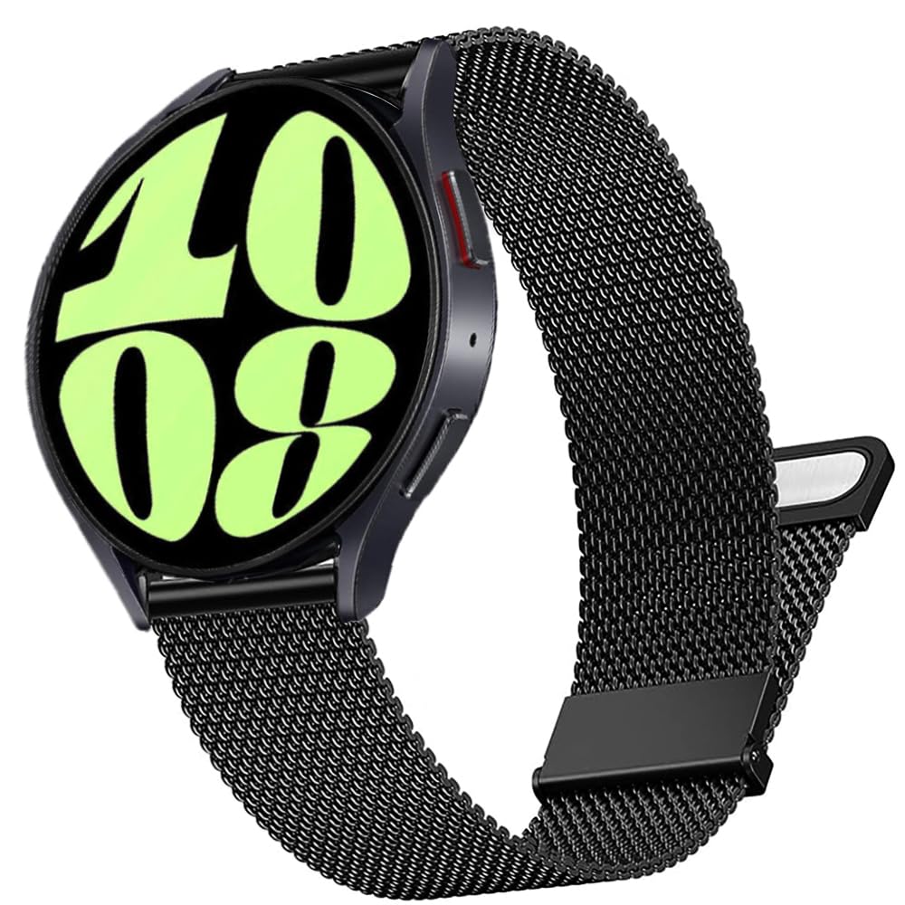 DEALELE Compatible with Samsung Galaxy Watch 7 / FE / 6/6 Classic / 5/5 Pro / 4/4 Classic / 3 41mm / Huawei GT3 / GT2 42mm, 20mm Stainless Steel Metal Mesh Replacement Strap for Women Men