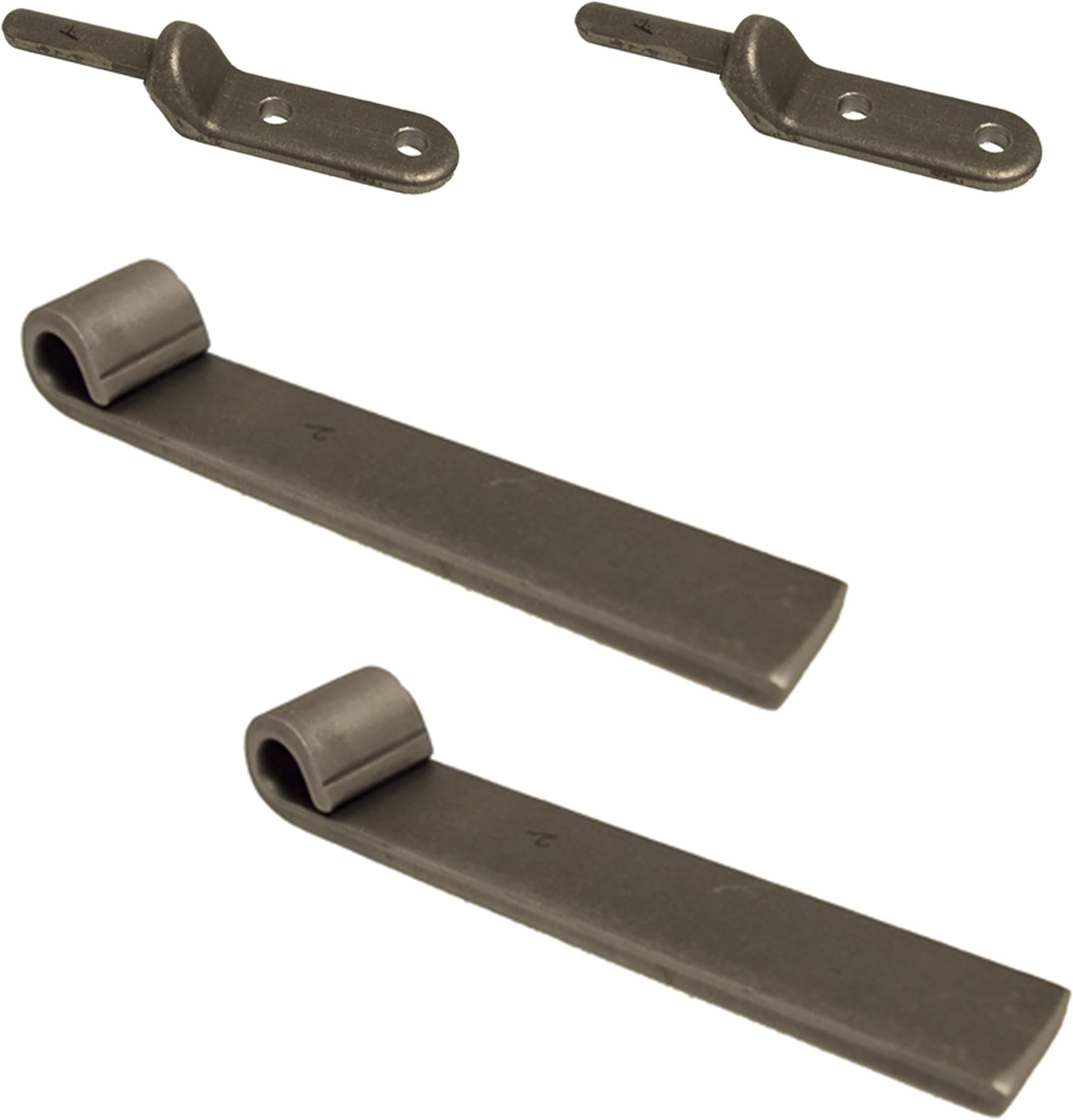 A Pair of Weld On Trailer Hinges 164mm Long Supplied with Bolt on Hinge Posts. Part No LMX2119