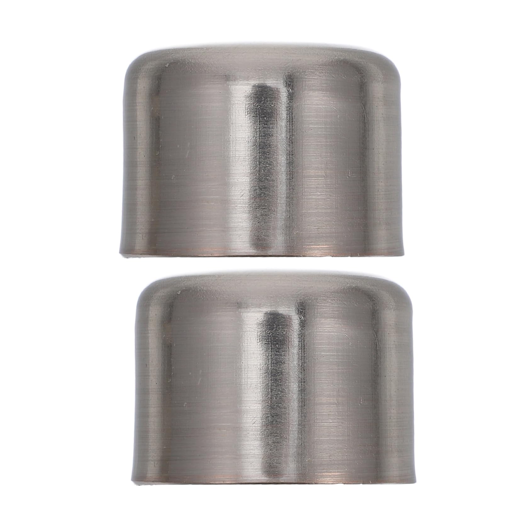 Ciieeo 2Pcs Silver Decorative Heads for Window Drapery Curtain Rods Finials for Drapery Poles for Decor