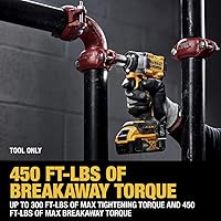 Vista 6 de DEWALT ATOMIC 20 V MAX* 1/2 pulg. Llave de impacto inalámbrica con yunque de anillo de cerdo (solo herramienta) (DCF921B)