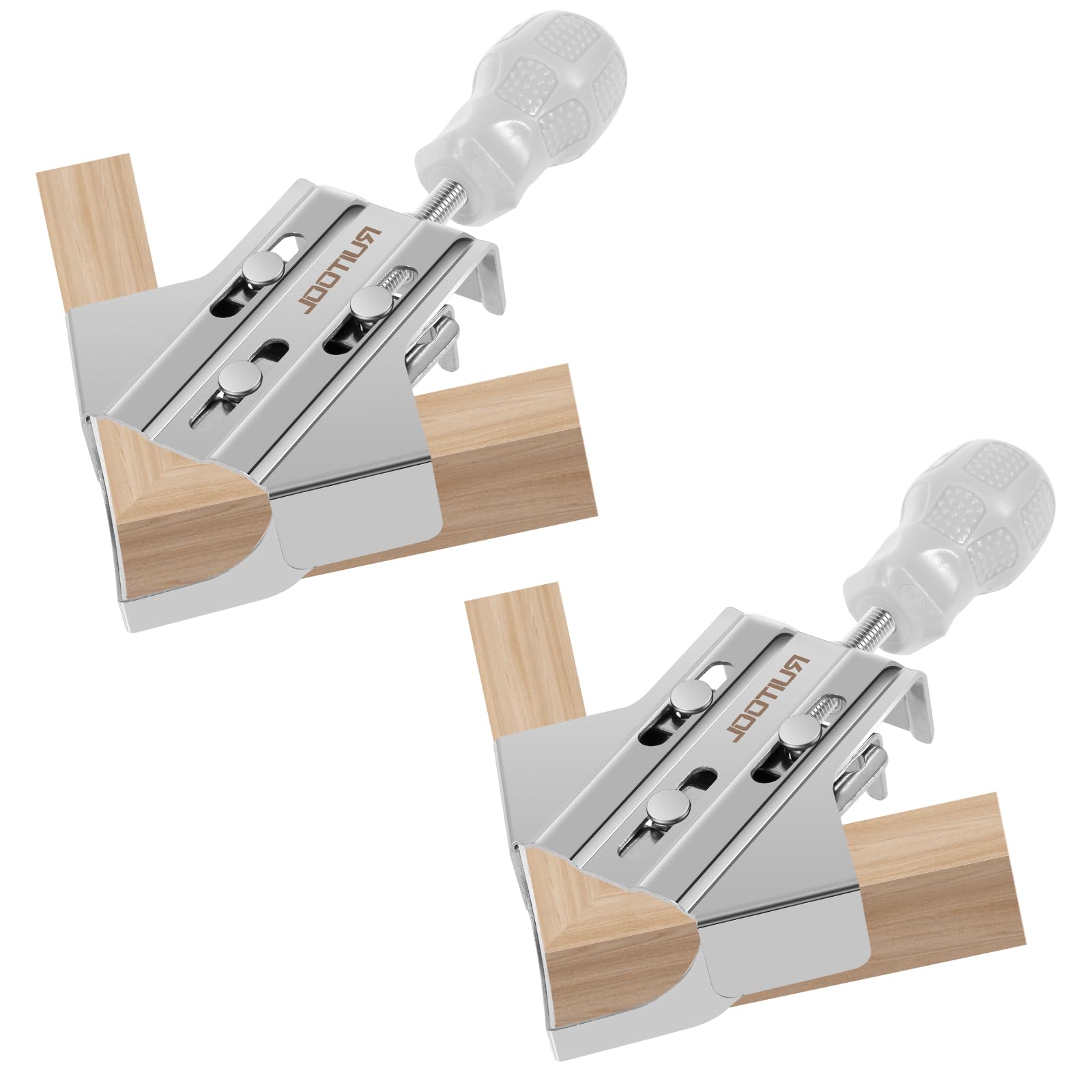 US 4/2Pcs Corner Clamps Adjustable 90 Degree Wood Clamps Multipurpose Frame Clamps 430 Stainless Steel Right Angle Clamp Portable Corner Clamps with Adjustable Swing Jaw for Woodworking Picture Frames
