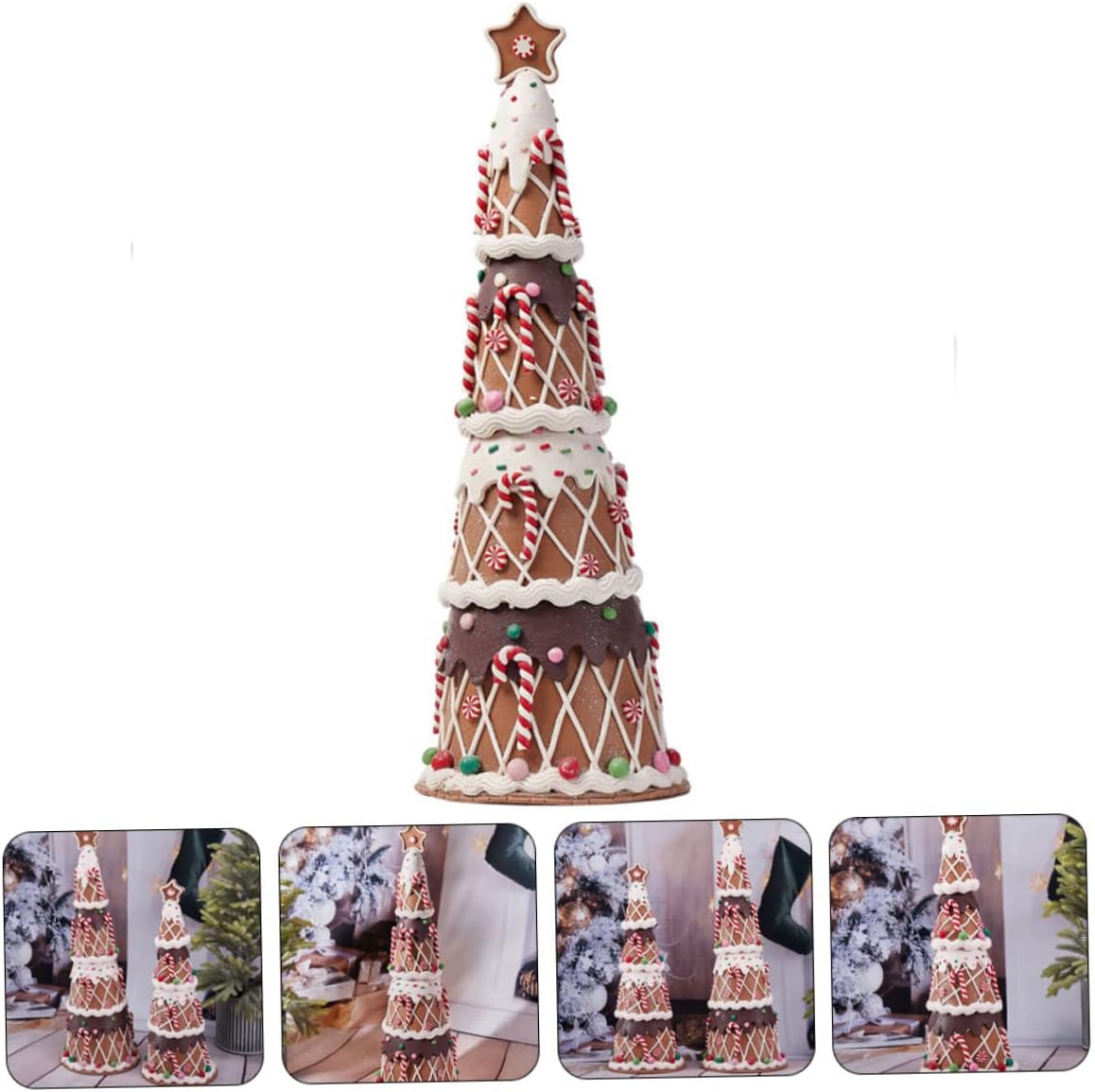 Cabilock Creative Christmas Tree Figurine Ornament for Holiday Celebrations Xmas Decoration for Parties and Family Gatherings