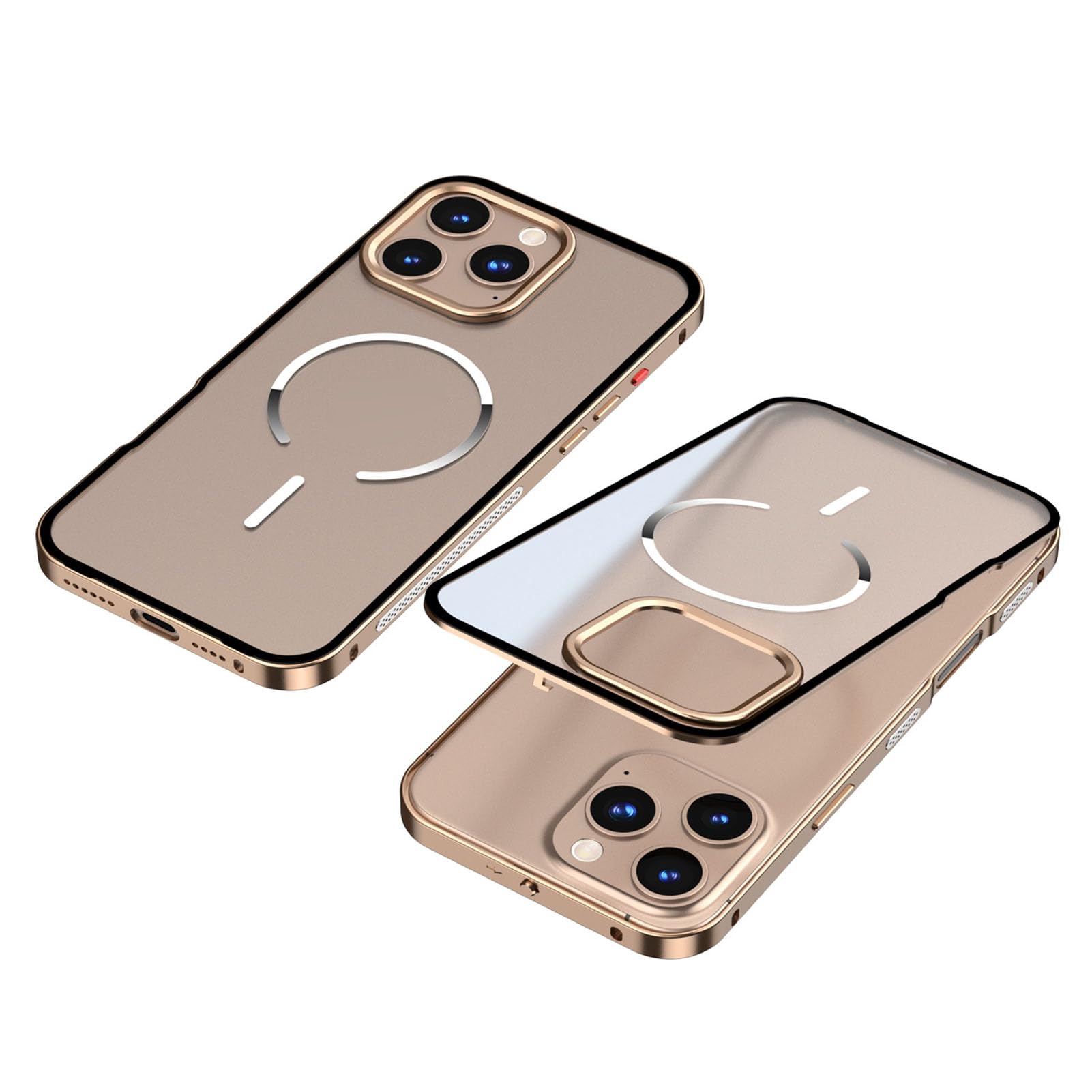 Crystal Case for iPhone 17 Pro Max 17 Pro Air 17 Screen Protector Magnetic Suction Metal Wireless Charging