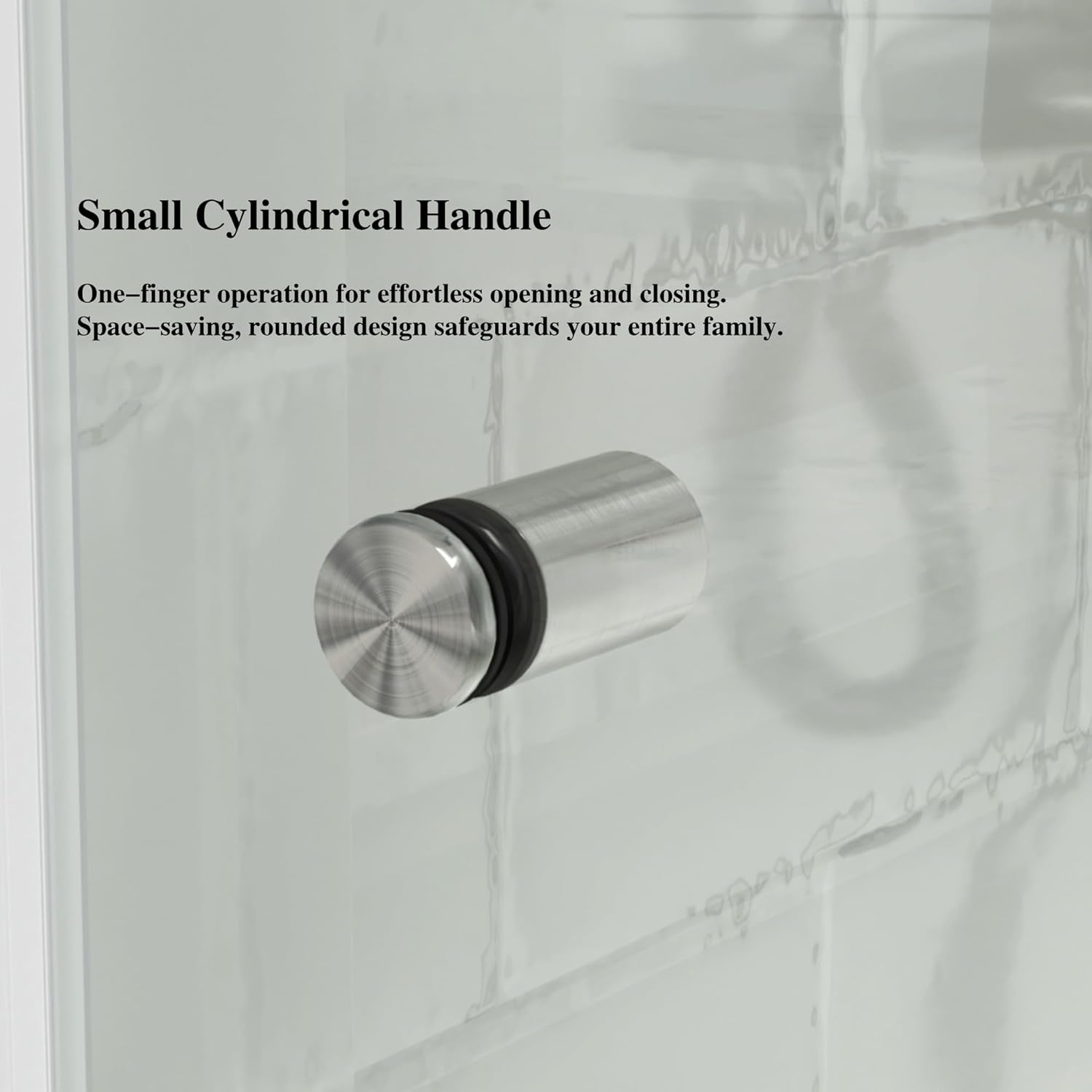 Bathtub Shower Doors Frameless 56-60" W x 66" H Width Adjustable 5/16"(8mm) Double Sliding Glass Tub Door Stainless Steel Hardware (Brushed Nickel)