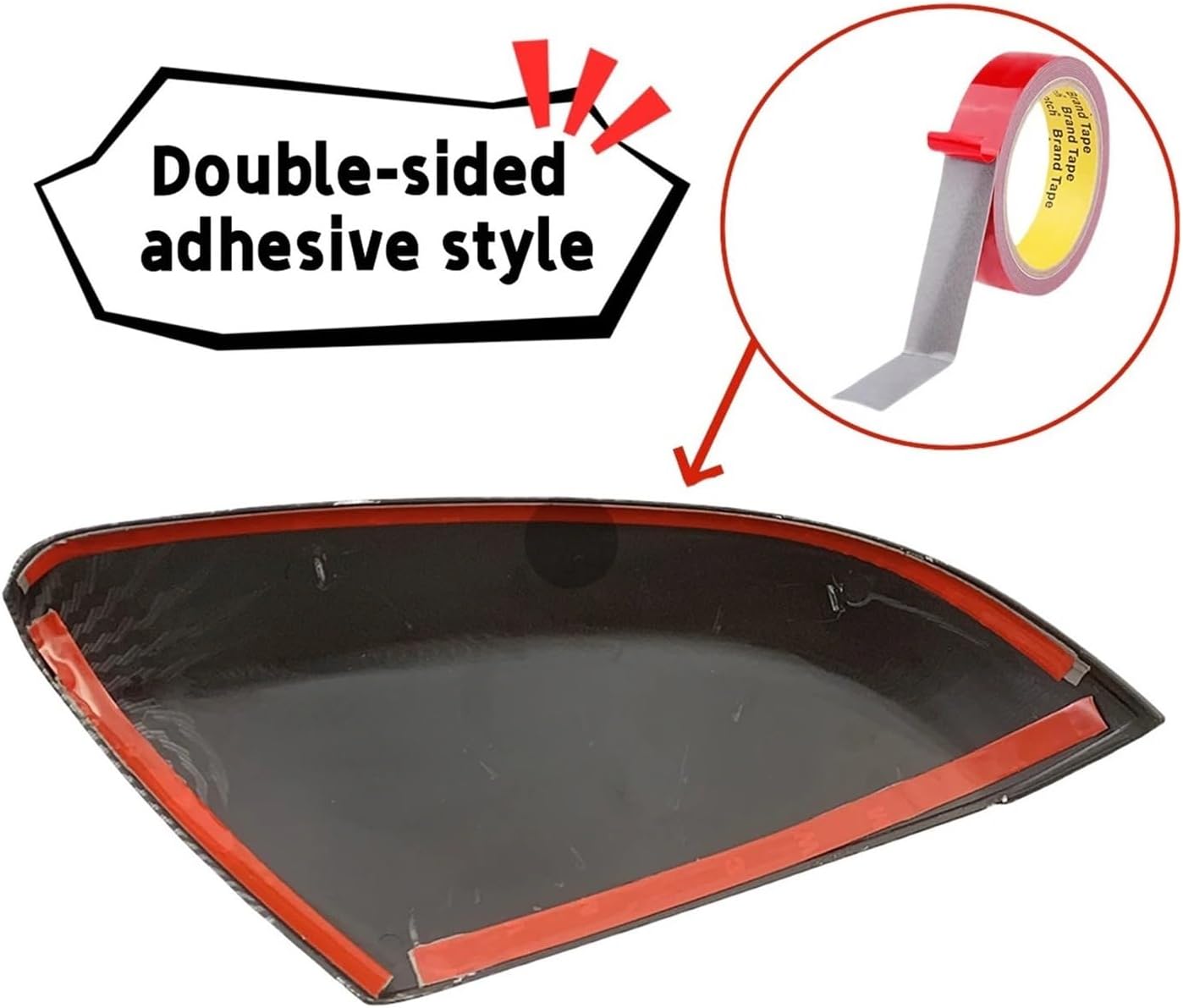 Car Carbon Rearview Accessories Plated Door Mirror Cover Trim Paste Style Compatible with Scion xA 2004 2005