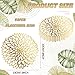 Sinmoe 100 Pack Disposable Paper Placemats Bulk 13 Inch Paper Charger Place Mat Party Charger Plates Table Place Mats for Dinner Wedding Birthday Baby Shower Spring Dining Tableware(Golden Print)