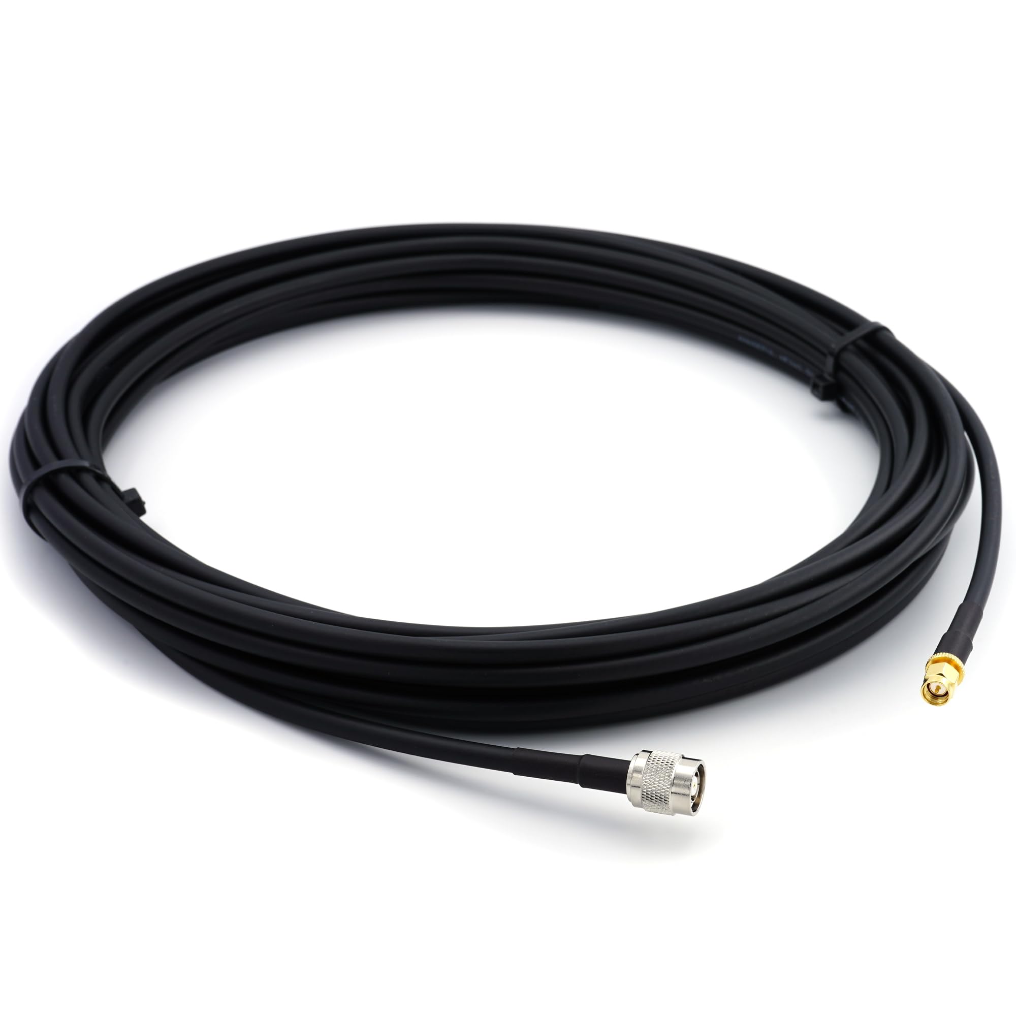 SMA Male to RP-TNC Male Extension Cable 20m / 65.6ft Jumper Low Loss HF240 (LMR 240 equivalent) Coax RF Coaxial for WiFi Antenna Wireless LAN (RP TNC — Reverse Polarity TNC, Female Pin)