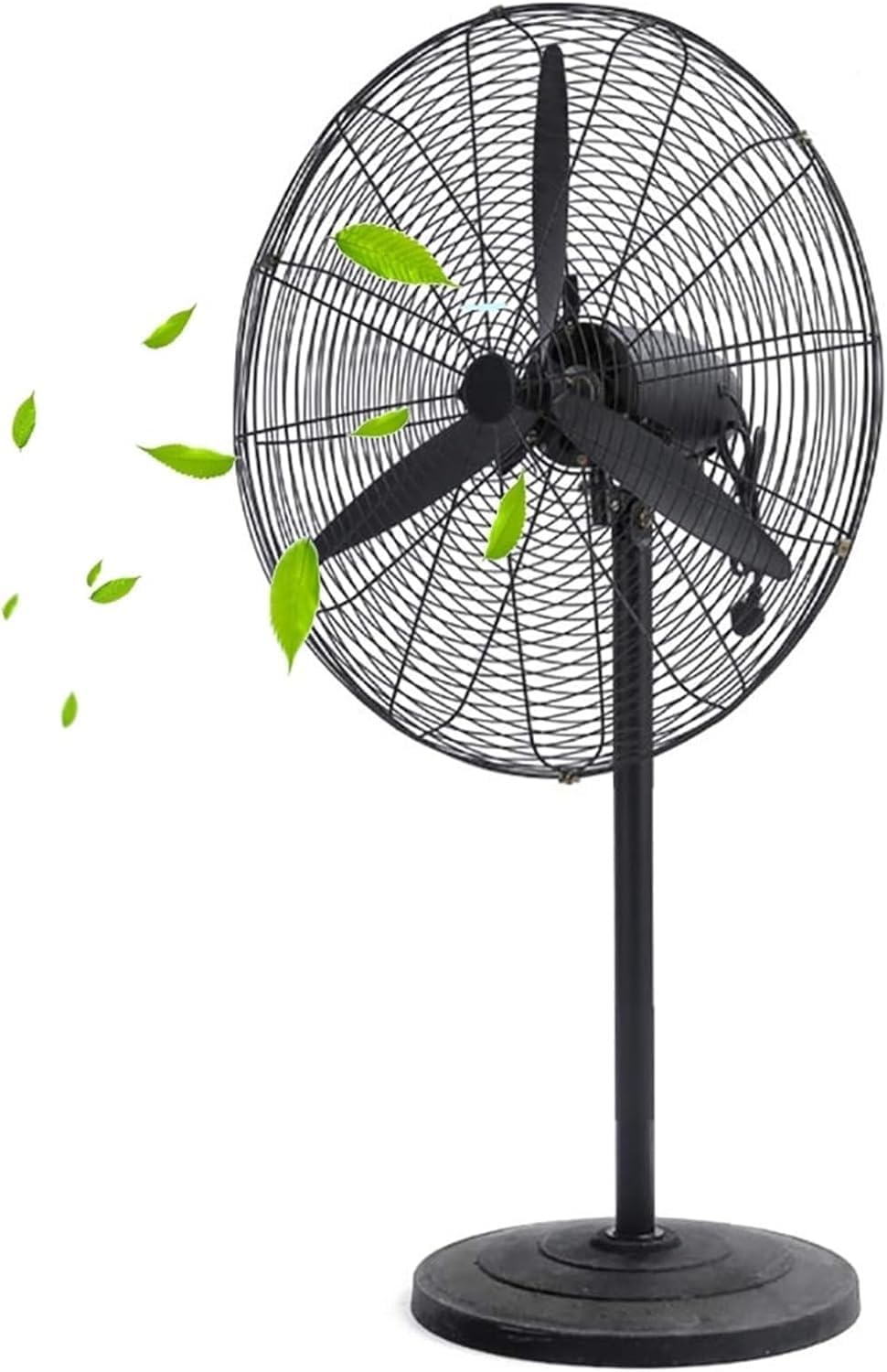 Industrial Fan, Stand Fan, High Velocity Metal Stand Fan, Heavy Duty Industrial Use 3 Speed With Aluminum High Speed Blades for Warehouse Open-Air Restaurant And Factory (20inch，80W)