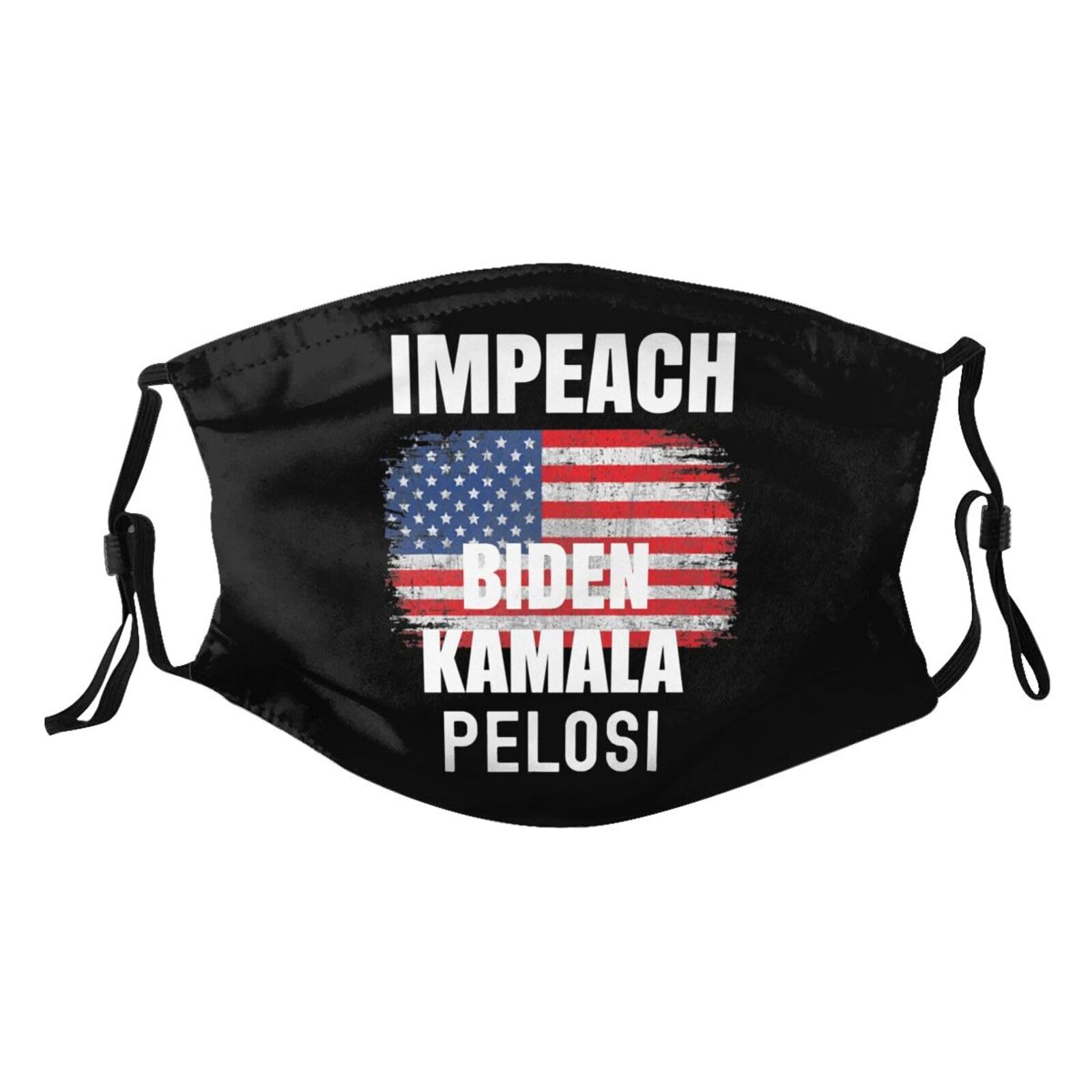 Impeach Biden Kamala Harris Pelosi Adult Dust Mask Adjustable Dust Face with 2 Filter