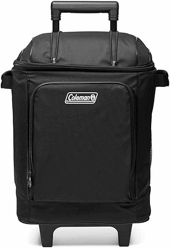 Coleman 42-Can Soft Rolling Cooler with Wheels, Leak-Proof Portable Insulated Chiller with 12+ Hour Ice Retention, Made with Recycled Materials