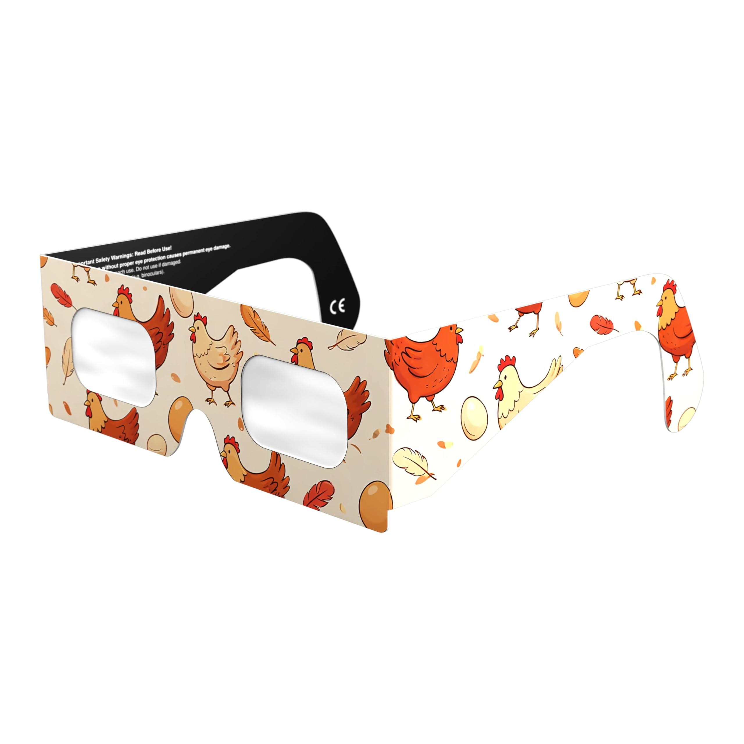 Solar Eclipse Glasses ISO 12312-2 CE Certified | Safe Solar Viewing Glasses UK | Paper Cardboard Frame | Total Solar Eclipse August 2026 | Made in EU | 50 Pack | Cluck โ image 1