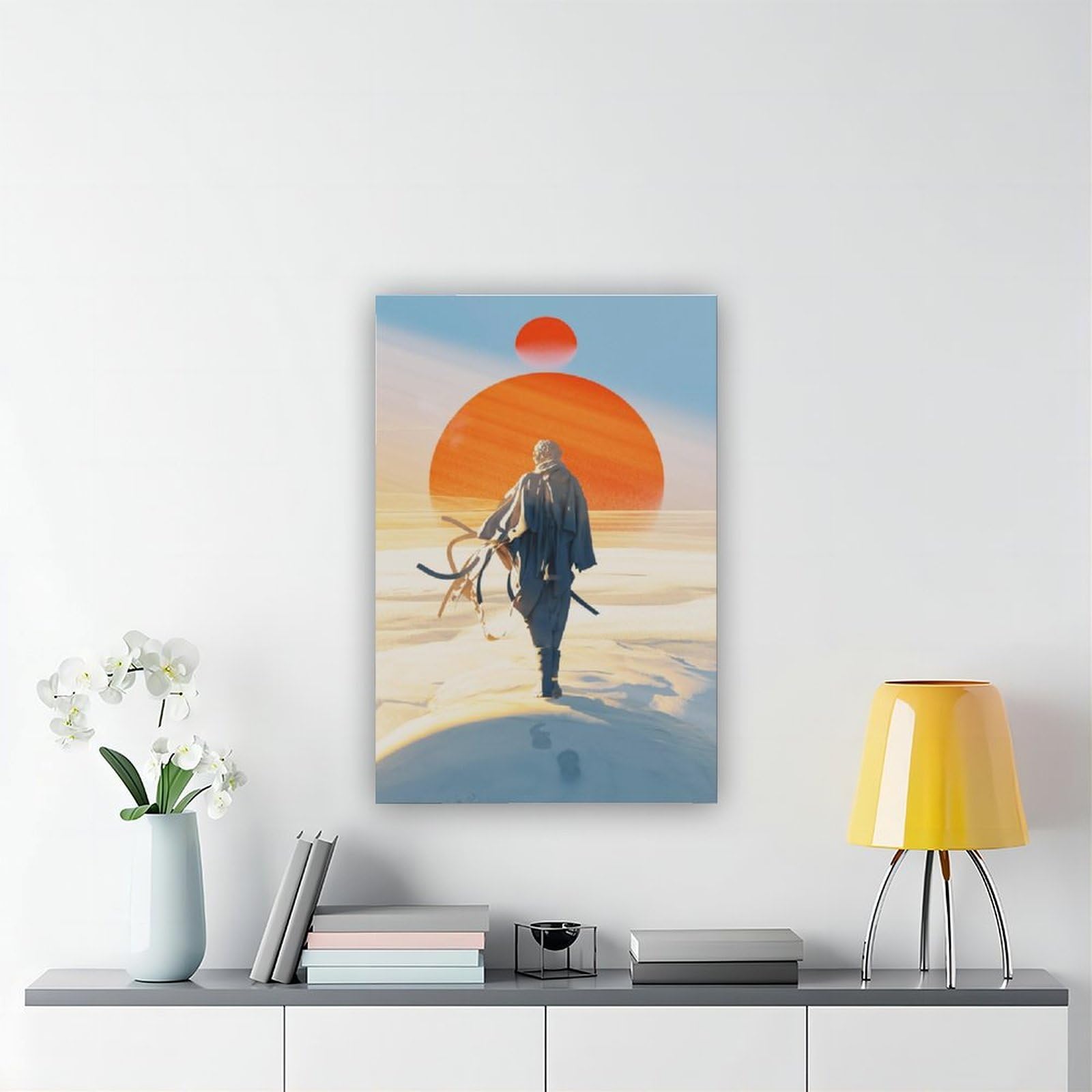 QITUBVAF Poster di fantascienza su tela, decorazione per camera da letto, ufficio, stanza, regalo, 60 x 90 cm
