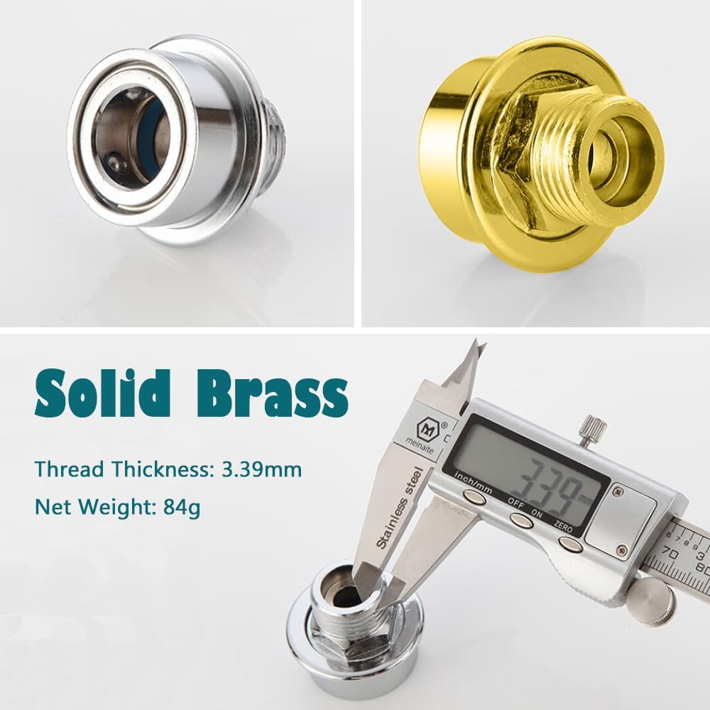 Faucet Adapter for Washing Machine Quick Connector, G1/2" Thread Water Hose Fitting Faucet Quick Connect Adapter (Brass Chrome Silver)