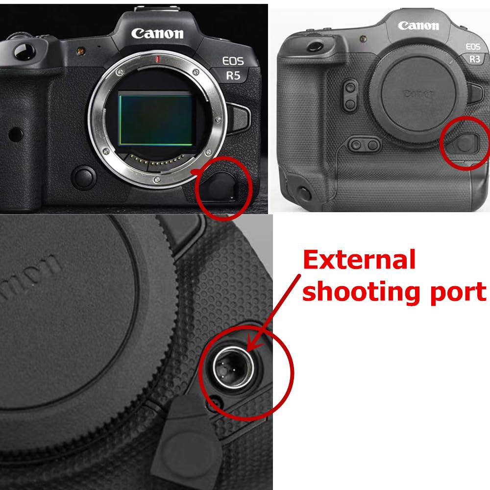 RC101-N3 przewód migawki do aparatu pilot zdalnego sterowania do Canon R5 R5C 5D4 5D3 6d2 1/4 mocowanie śrubowe mały przycisk zwalniający uchwyt dwie kamery w synchronizacji przycisk zwalniania