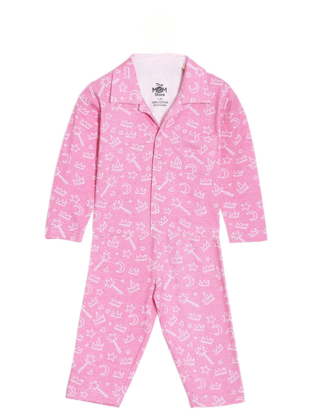 The Mom Store Baby and Kids Cotton Printed Pyjama Set | Printed | Cotton | Nightwear | Sleepwear | Pajama Set for Boys and Girls