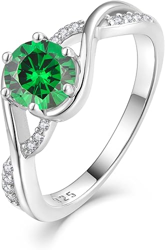 CARICY Infinity Promise - Anillo de plata de ley 925 con circonita cúbica para mujer, anillos de compromiso, boda